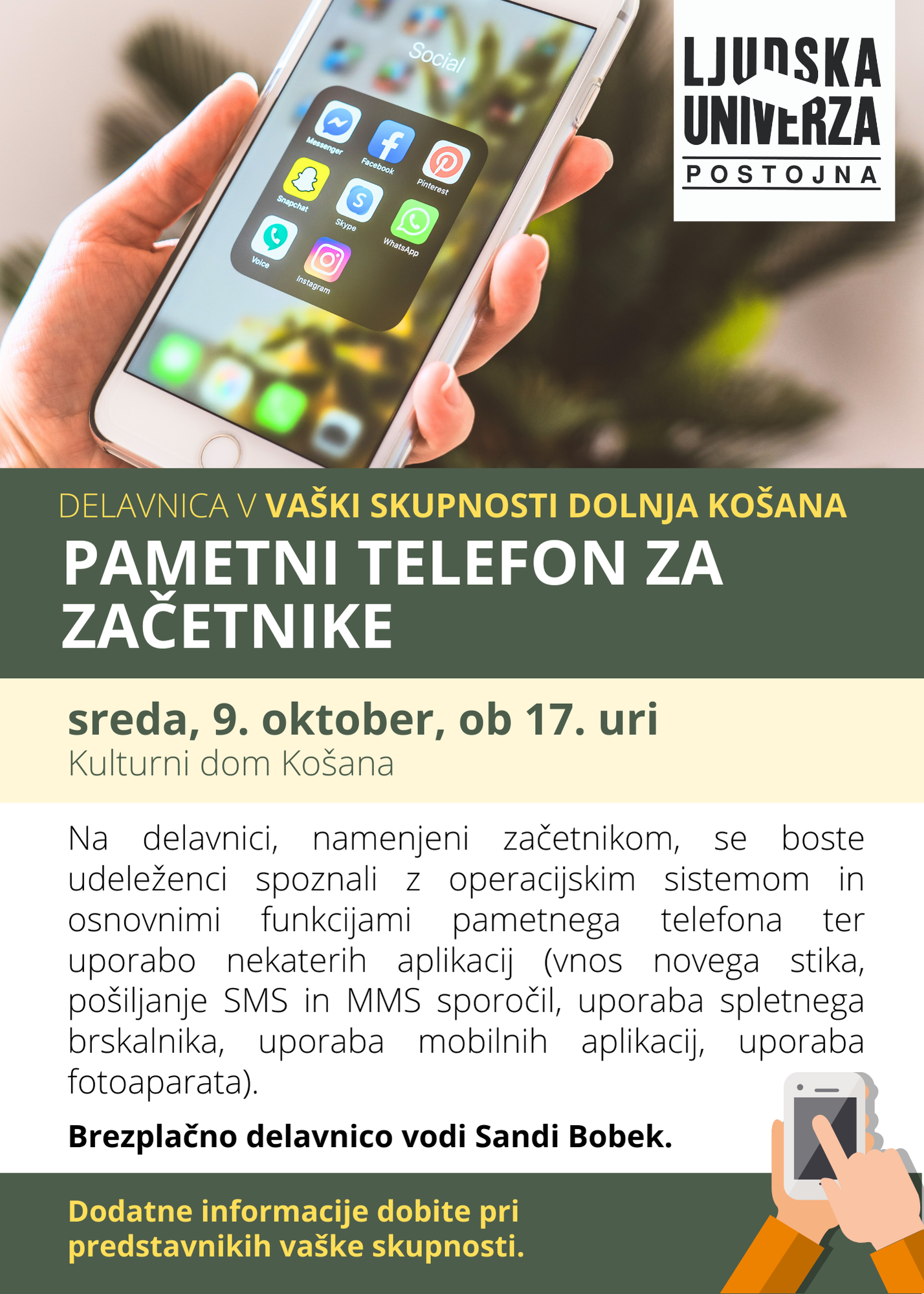 PAMETNI TELEFON ZA ZAČETNIKE _ Dolnja Košana
